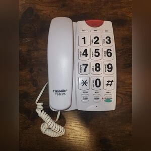 Trisonic TS-TL305 Large Button Wall Phone Big Numbers